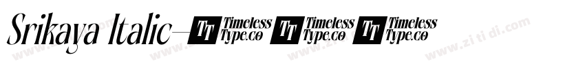 Srikaya Italic字体转换